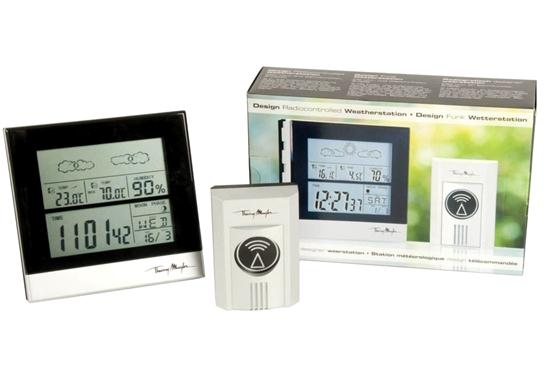 FUNK-WETTERSTATION-MIT-AUssENEINHEIT-UHR-WECKER-TEMP-by-THIERRY-MUGLER