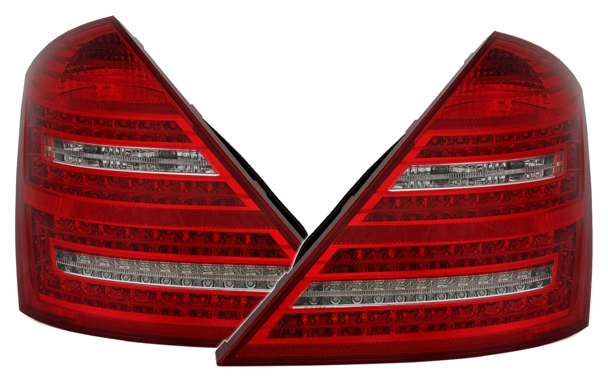 B-Ware-2te-Wahl-LED-RUCKLEUCHTEN-SET-in-ROT-WEISS-fuer-MERCEDES-W221-S-KLASSE